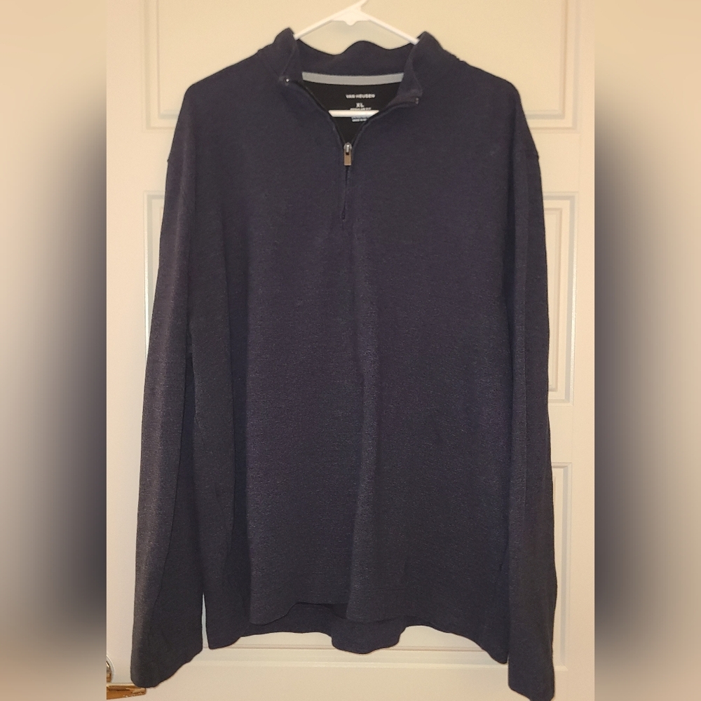 Van Heusen Men's Dark Navy Half-Zip Pullover